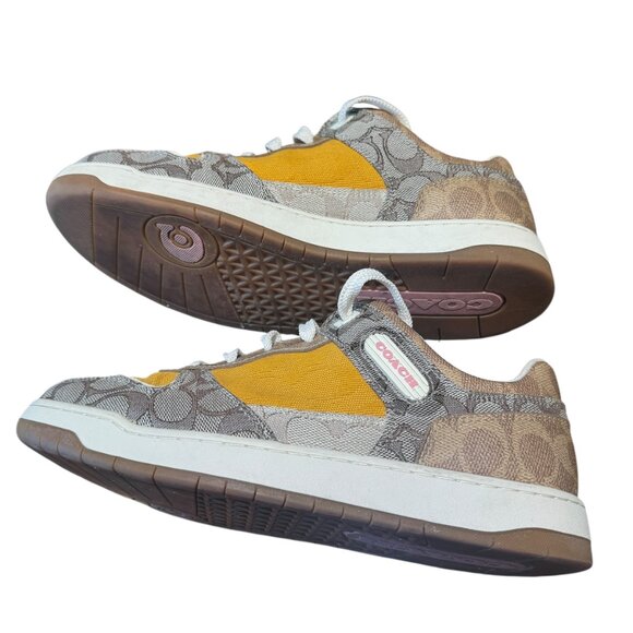 COACH C201 Mixed Media Signature Sneakers Size 9B, EUR 39.5 Preppy Coach Logo - Picture 15 of 16